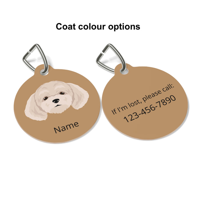 Bichpoo (Bichon/Poodle mix) ID Pet Tag