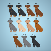 Load image into Gallery viewer, Chiweenie (Chihuahua/Dachshund mix) Bezel Keychain - personalized

