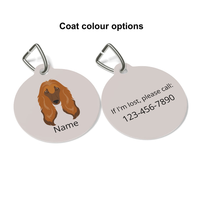 Afghan Hound ID Pet Tag