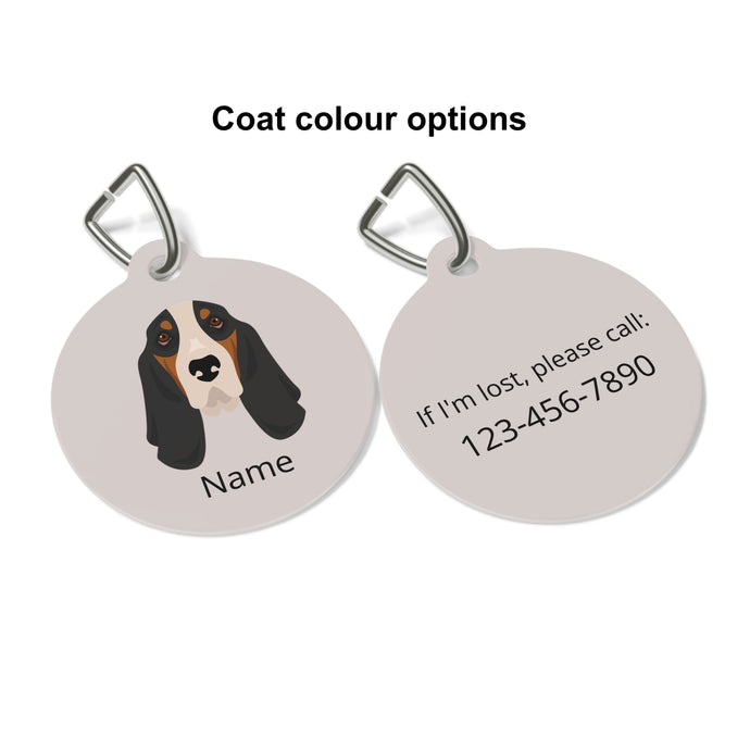 Basset Hound ID Pet Tag