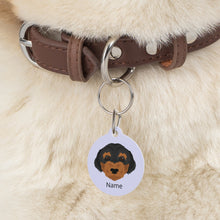 Load image into Gallery viewer, Doxiepoo (Dachshund/Poodle mix) ID Pet Tag
