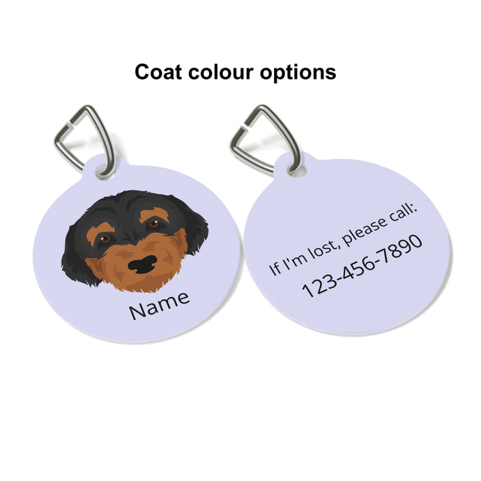 Doxiepoo (Dachshund/Poodle mix) ID Pet Tag