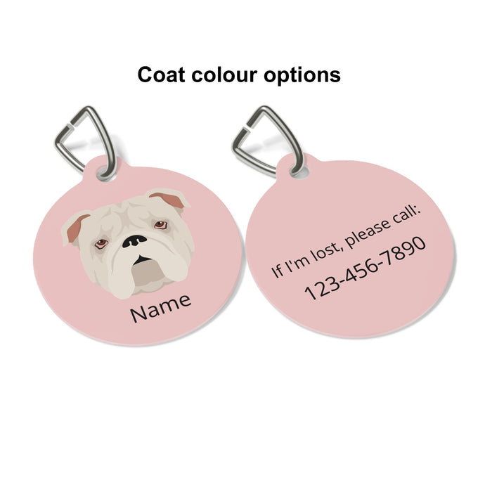 English Bulldog ID Pet Tag