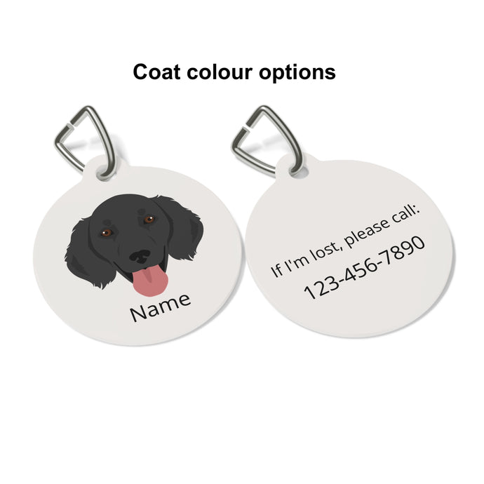 Flat Coated Retriever ID Pet Tag