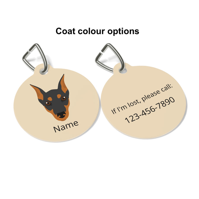 German Pinscher (cropped ears) ID Pet Tag