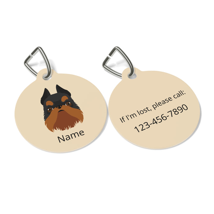 Brussels Griffon (cropped ears) ID Pet Tag