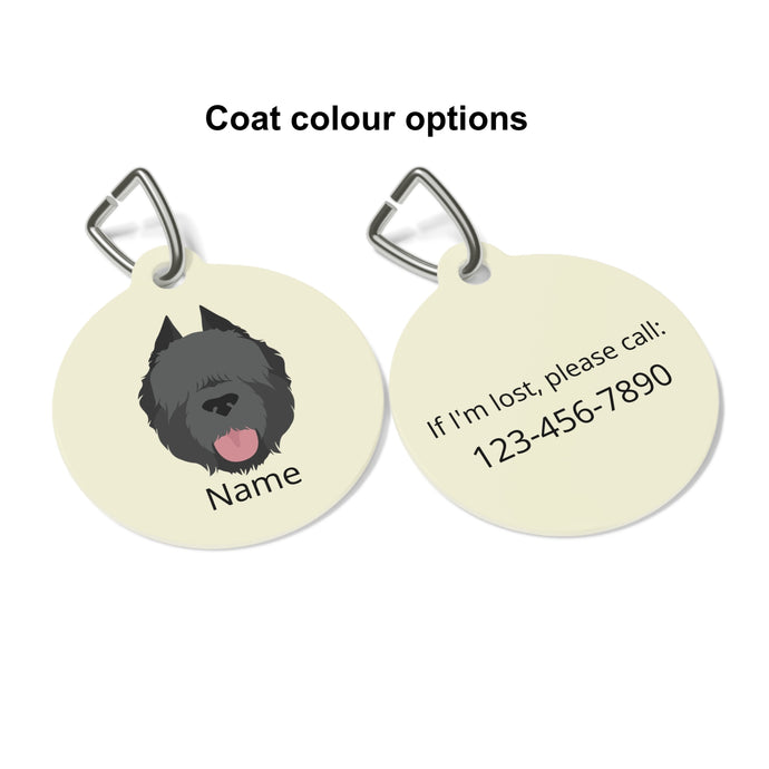 Bouvier des Flandres (cropped ears) ID Pet Tag