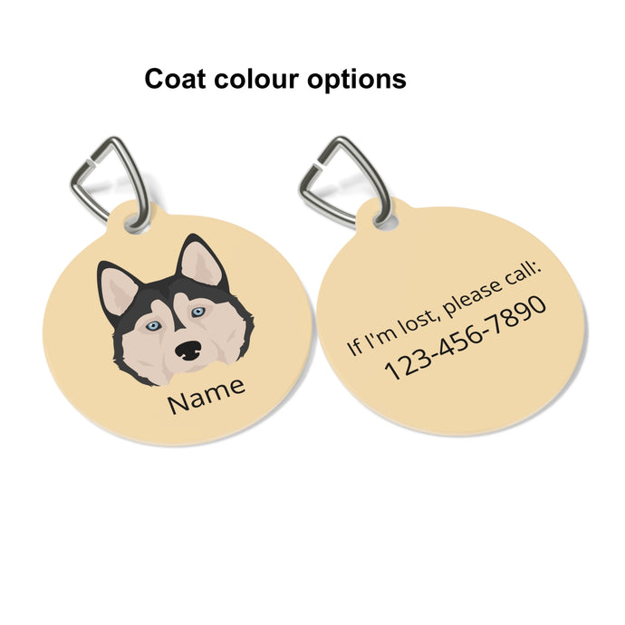Alaskan Husky ID Pet Tag