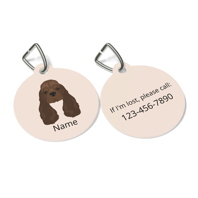 American Cocker Spaniel ID Pet Tag