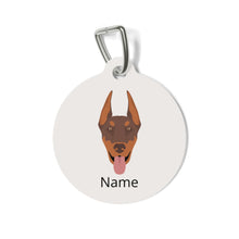 Load image into Gallery viewer, Doberman Pinscher (cropped ears) ID Pet Tag
