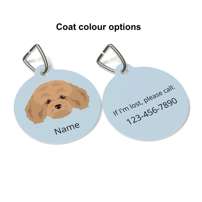 Miniature Poodle (puppy clip) ID Pet Tag
