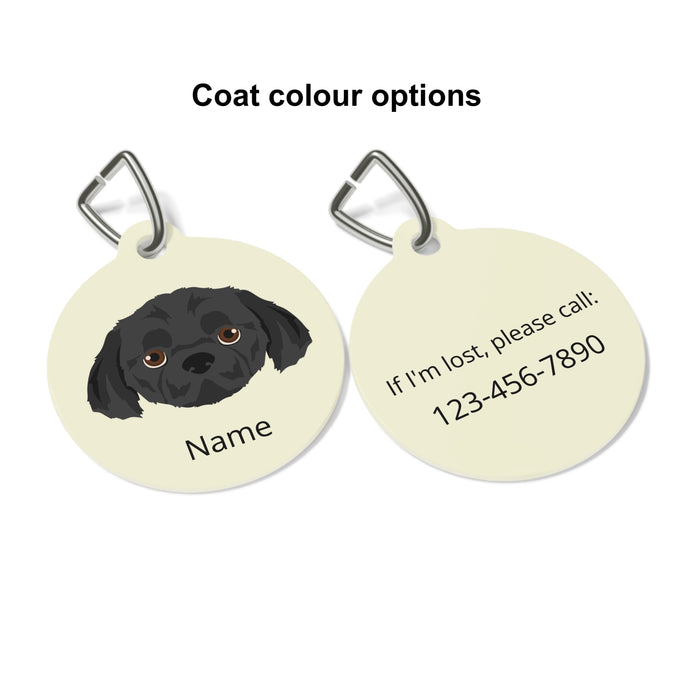 Peekapoo (Pekingese/Poodle mix) ID Pet Tag