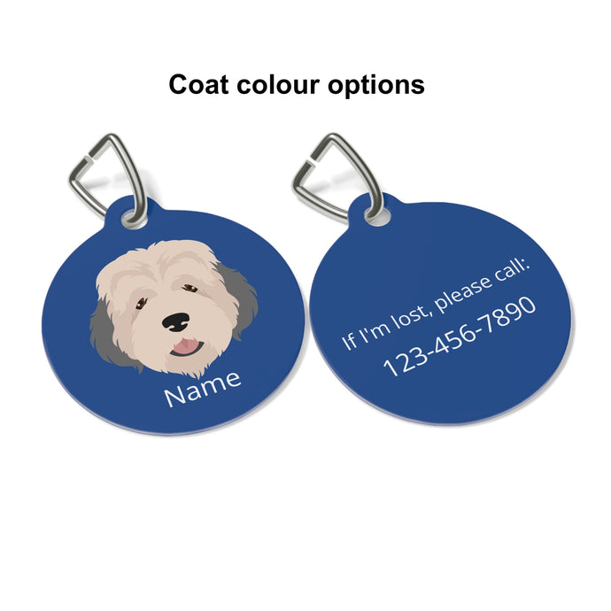 Old English Sheepdog ID Pet Tag