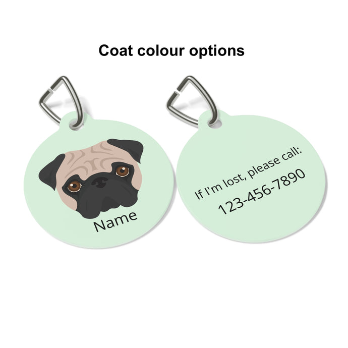 Pug ID Pet Tag