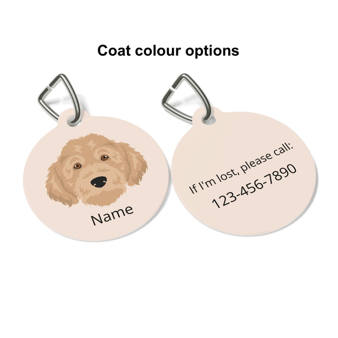 Whoodle (Wheaten Terrier/Poodle mix) ID Pet Tag