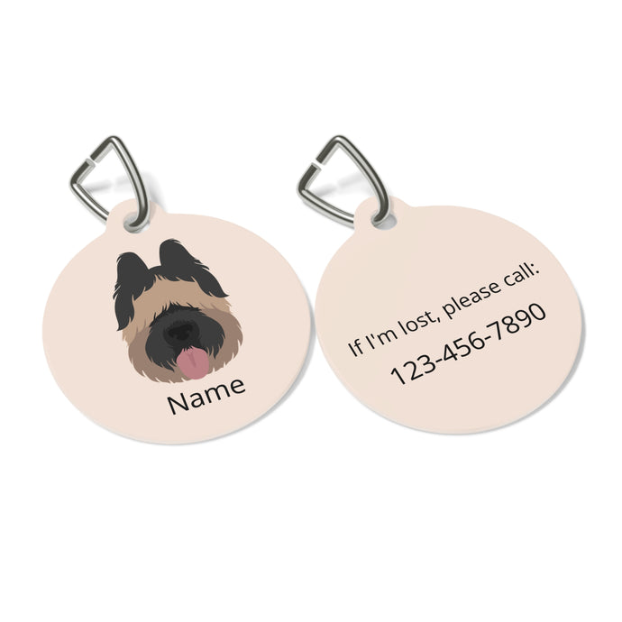 Briard ID Pet Tag