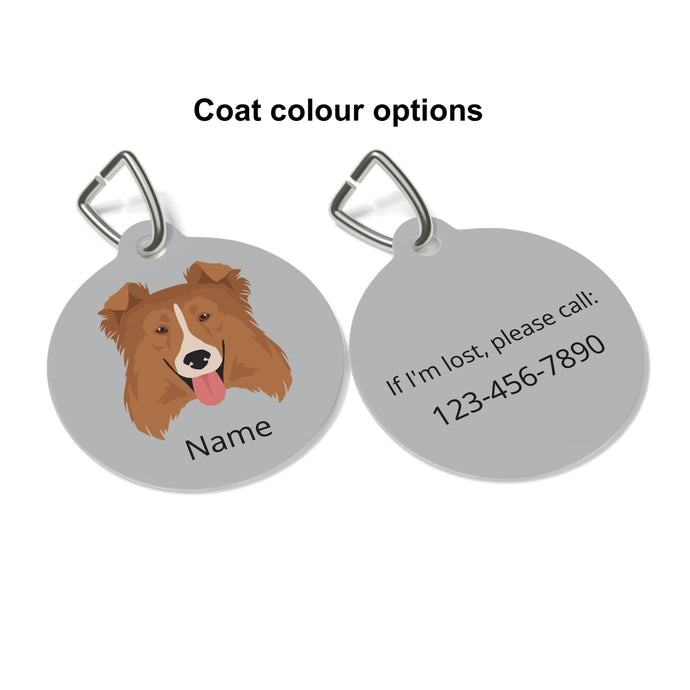 Rough Collie ID Pet Tag
