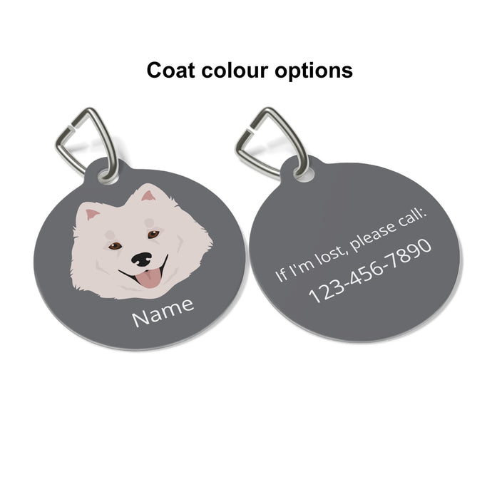 Samoyed ID Pet Tag