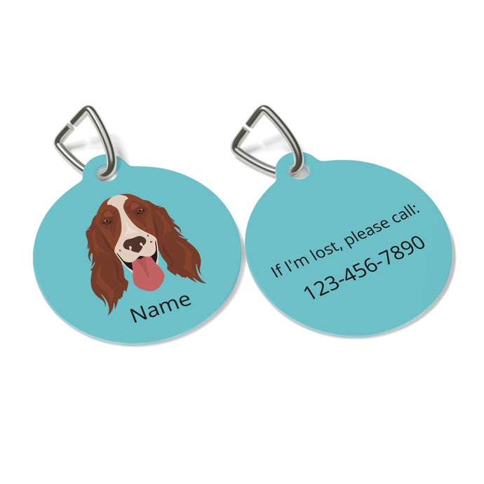 Irish Red and White Setter ID Pet Tag