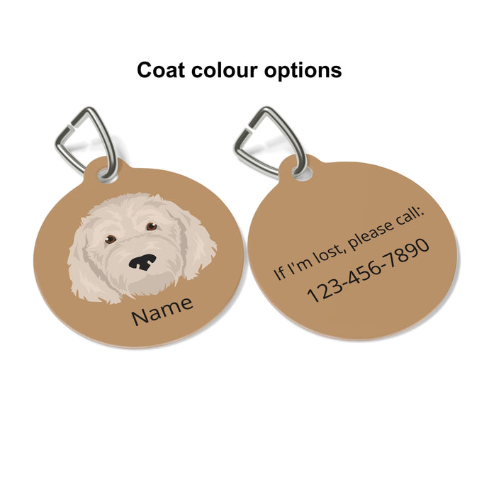 Goldendoodle (Golden Retriever/Poodle mix) ID Pet Tag