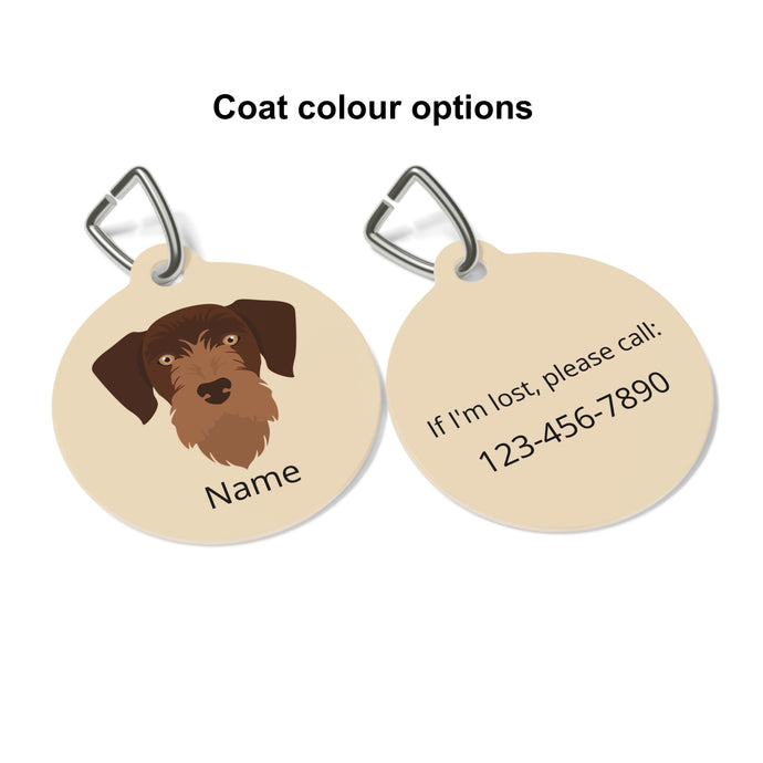 German Wirehaired Pointer ID Pet Tag