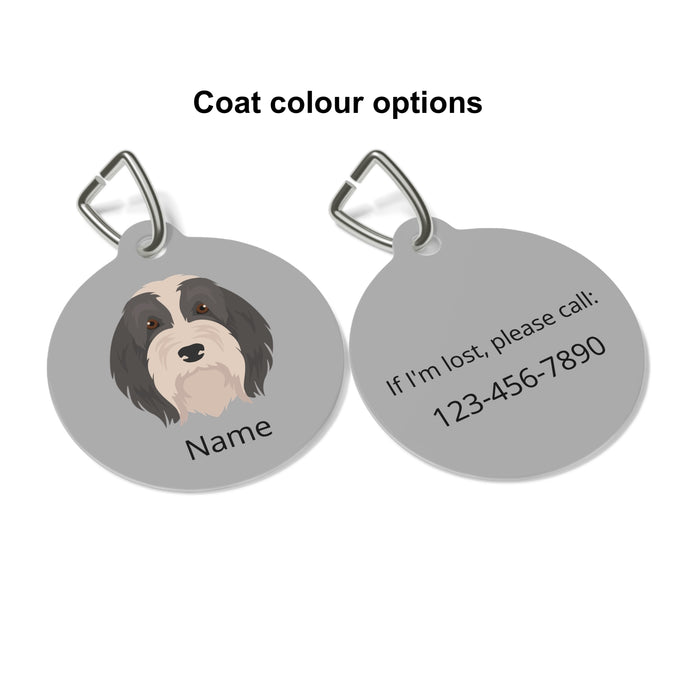Bearded Collie ID Pet Tag