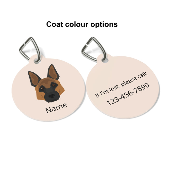 German Shepherd ID Pet Tag