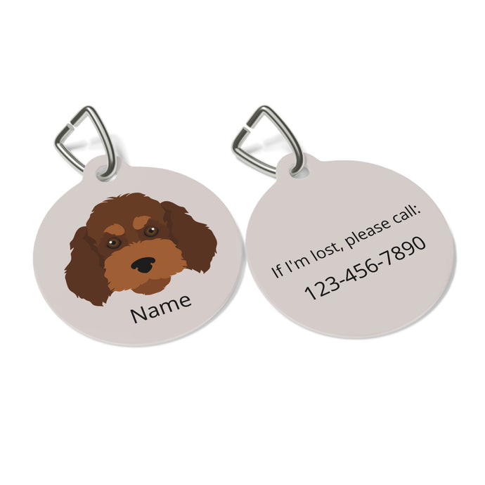 Cockapoo (Cocker Spaniel/Poodle mix) ID Pet Tag
