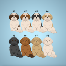 Load image into Gallery viewer, Mal-Shi (Maltese/Shih Tzu mix) Bezel Keychain - personalized
