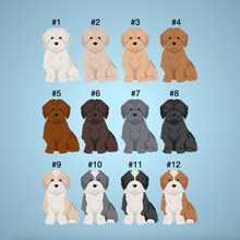Load image into Gallery viewer, Malti-poo (Maltese/Poodle mix) Bezel Keychain - personalized
