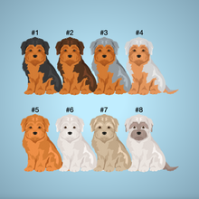 Load image into Gallery viewer, Morkie (Maltese/Yorkie mix) Bezel Keychain - personalized

