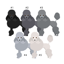 Load image into Gallery viewer, Miniature Poodle (show coat) Bezel Keychain - personalized
