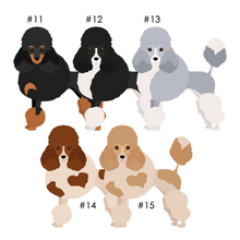 Load image into Gallery viewer, Miniature Poodle (show coat) Bezel Keychain - personalized
