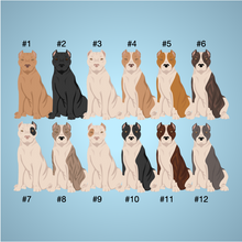 Load image into Gallery viewer, American Staffordshire Terrier (cropped ears) Vinyl Sticker Set

