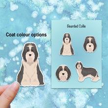 Load image into Gallery viewer, Bearded Collie Vinyl Sticker Set
