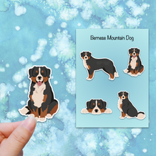 Load image into Gallery viewer, Bernese Mountain Dog Vinyl Sticker Set
