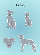 Load image into Gallery viewer, Blue Lacy Vinyl Sticker Set
