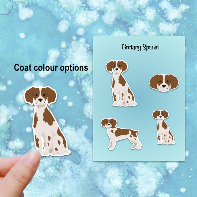 Brittany Spaniel Vinyl Sticker Set