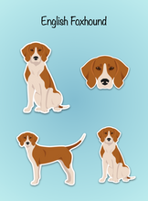 Load image into Gallery viewer, English Foxhound Vinyl Sticker Set
