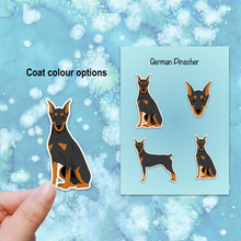 Load image into Gallery viewer, German Pinscher (cropped ears and docked tail) Vinyl Sticker Set

