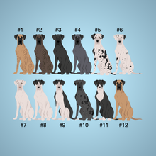 Load image into Gallery viewer, Great Dane Bezel Keychain - personalized
