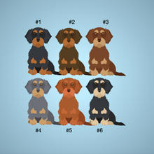 Load image into Gallery viewer, Dachshund (wirehaired) Bezel Keychain - personalized

