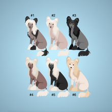 Load image into Gallery viewer, Chinese Crested Bezel Keychain - personalized
