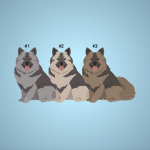 Load image into Gallery viewer, Keeshond Bezel Keychain - personalized
