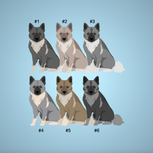 Load image into Gallery viewer, Norwegian Elkhound Bezel Keychain - personalized
