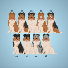 Load image into Gallery viewer, Rough Collie Bezel Keychain - personalized
