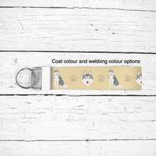 Load image into Gallery viewer, Siberian Husky key wristlet
