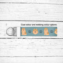 Load image into Gallery viewer, Pomeranian key wristlet
