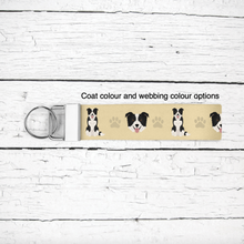 Load image into Gallery viewer, Border Collie key wristlet
