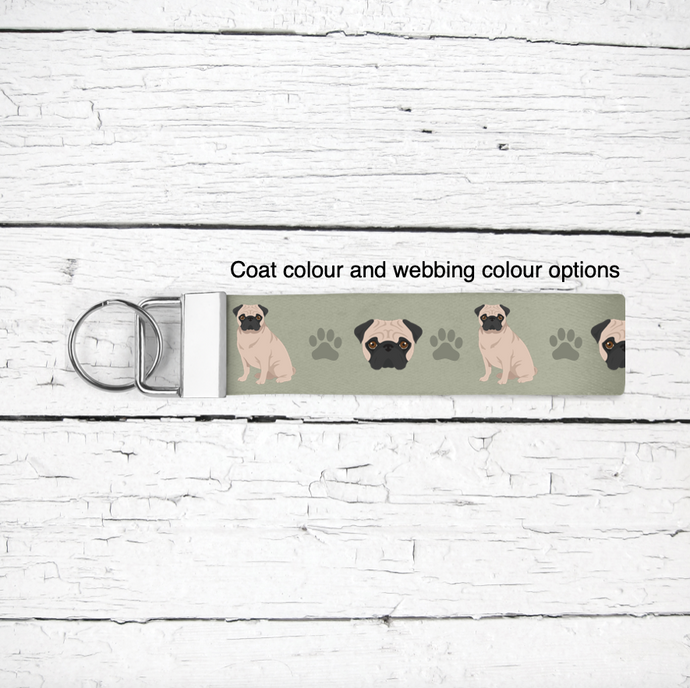 Pug key wristlet